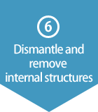 (6) Dismantle and remove internal structures