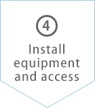 (4) Install equipment and access